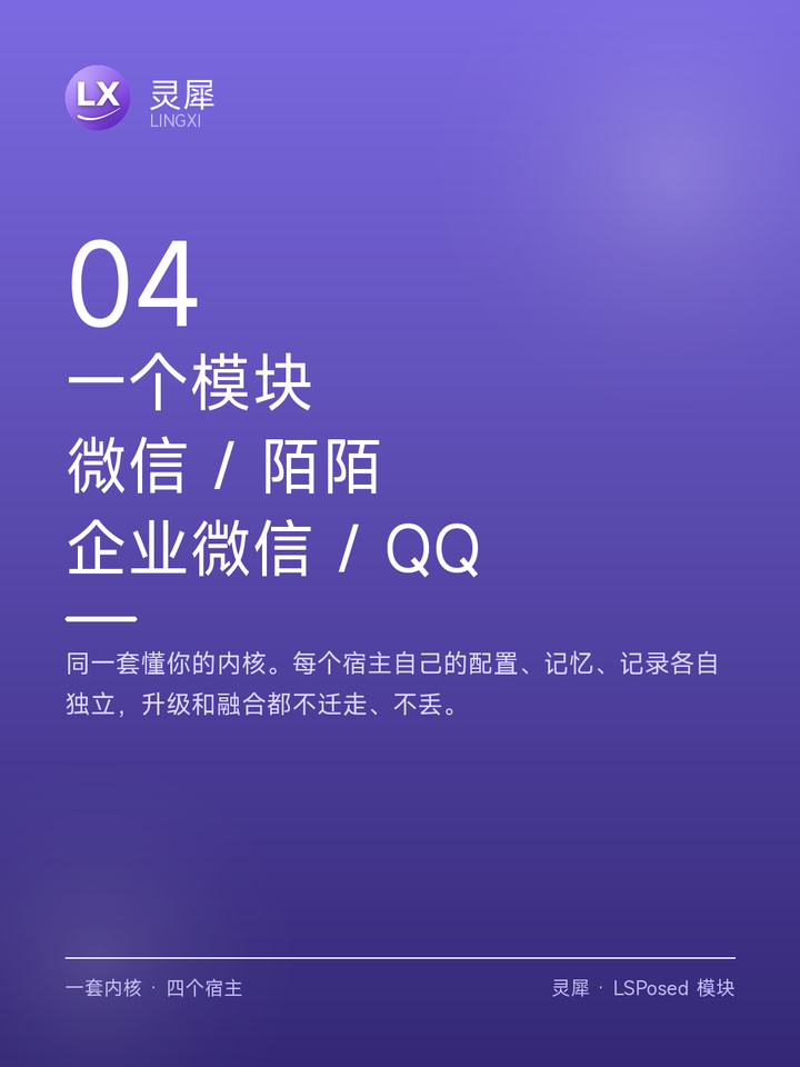 一个模块，微信 / 陌陌 / 企业微信 / QQ
